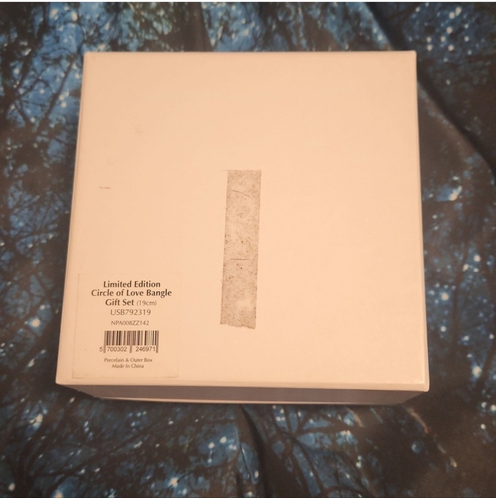 PANDORA Limited Edition White Porcelain Silver Trimmed Round Jewelry - Picture 5 of 7